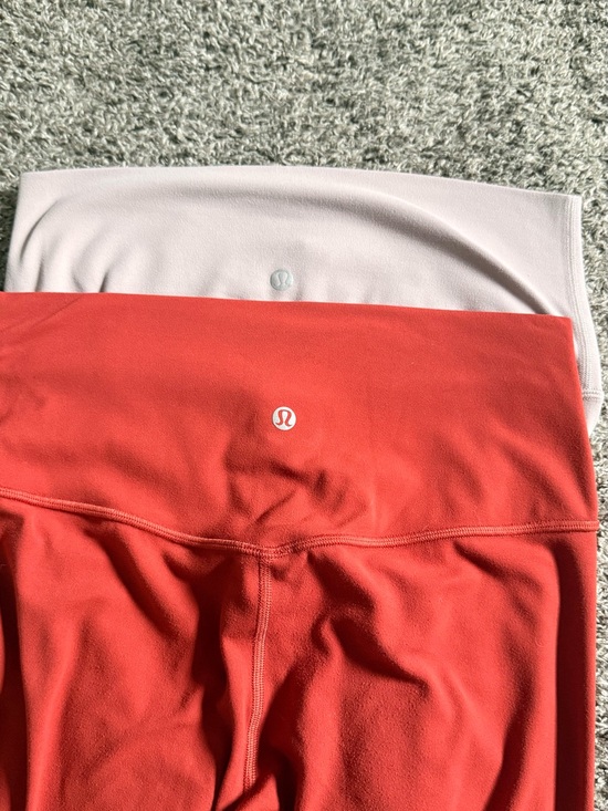 lululemon athletica Pants - Lululemon Align High-Rise Crop 21” Leggings Bundle Size 8 Pink Mist & Red Nulu